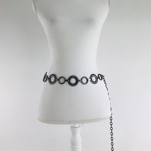 chain belt size med, gun metal/dark gray adjust
